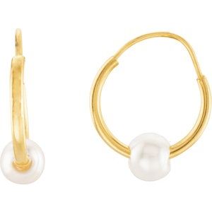 Youth Pearl Hoop Earrings