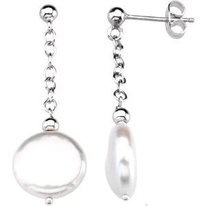 Coin Pearl Earrings