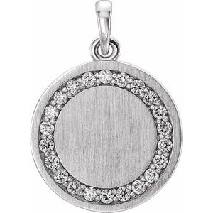 Engravable Halo-Style Necklace or Pendant