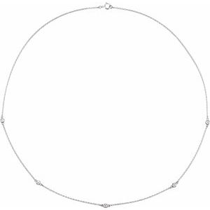 Bezel-Set Station Necklace