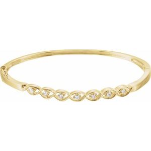 Accented Hinged Bangle Bracelet