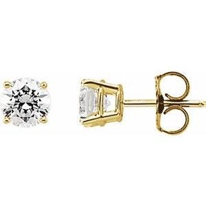 Round 4-Prong Stud Earrings
