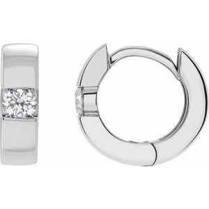Accented Huggie Hoop Earrings
