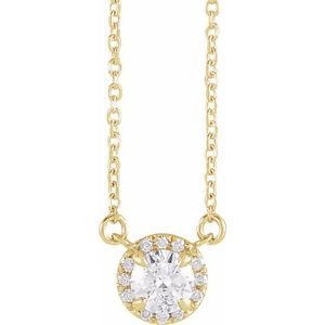 French-Set Halo-Style Necklace or Center