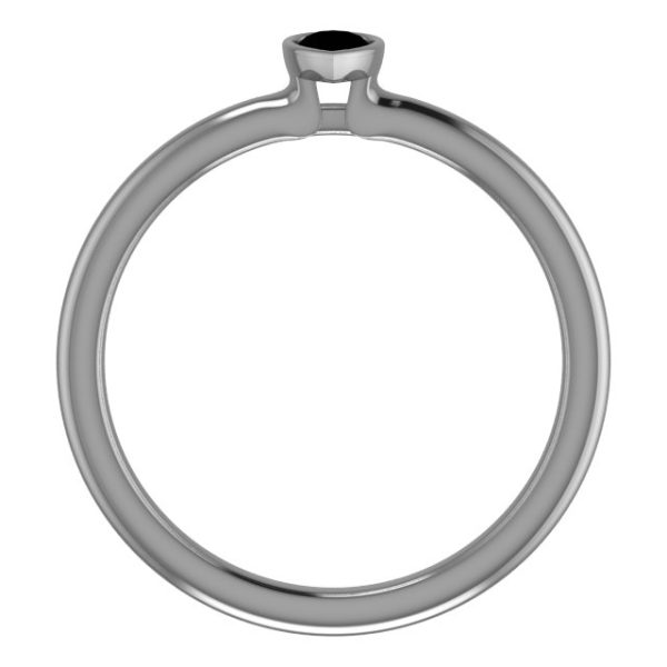 Family Stackable Bezel-Set Ring - Image 2