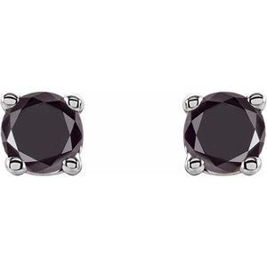 Round 4-Prong Lightweight Stud Earrings - Image 2