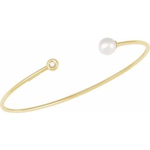 Accented Pearl Cuff Bracelet