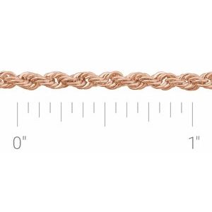 2.5 mm Diamond-Cut Rope Chain