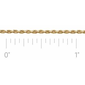 1 mm Diamond-Cut Rope Chain