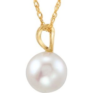 Solitaire Pearl Necklace - Image 2