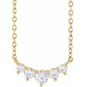 Lab-Grown Diamond Graduated Necklace