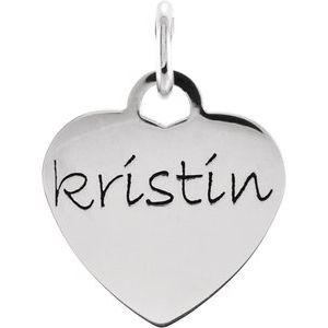 Posh Mommy?? Engravable Small Heart Pendant