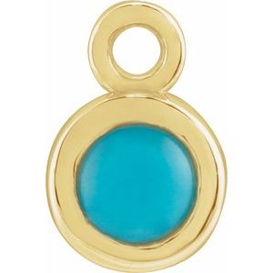 Round Bezel-Set Cabochon Dangle