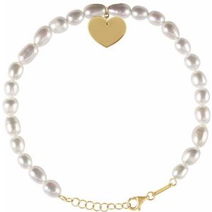 Heart & Pearl Bracelet