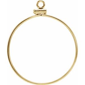 30.5x2.1 mm Screw-Top Coin Edge Coin Frame Dangle