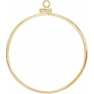 38.5x3 mm Screw-Top Coin Edge Coin Frame Dangle