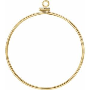 40.6x3 mm Screw-Top Coin Edge Coin Frame Dangle