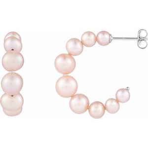 Pearl Hoop Earrings