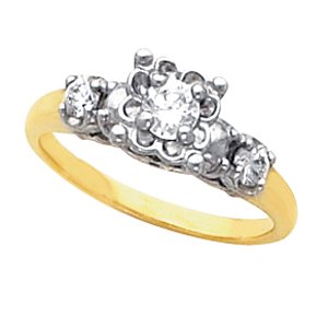 Accented Vintage-Inspired Engagement Ring or Band