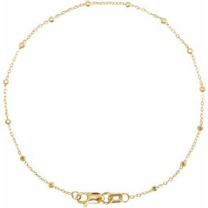 .85 mm Cable Chain with Faceted Beads - Image 2