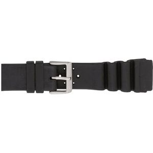 24 mm Black Polyurethane Diver Watch Band - Image 2