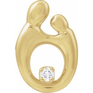 Accented Mother and Child?? Slide Pendant