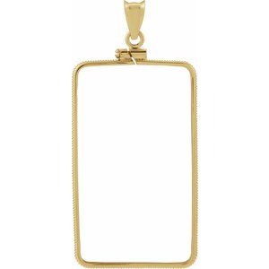 41x24x1.7 mm Screw-Top Coin Frame Pendant