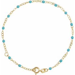 2 mm Enamel Bead Adjustable Chain - Image 2