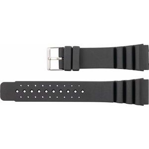 24 mm Black Polyurethane Diver Watch Band