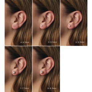 Pearl Stud Earrings - Image 3