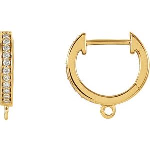 Accented Click-In Hoop Earring Top