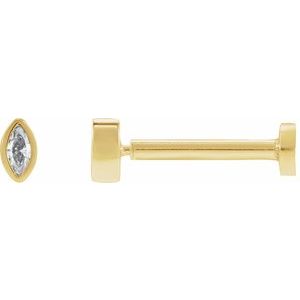 Marquise Bezel-Set Stud Earrings