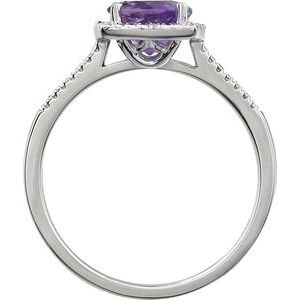Halo-Style Birthstone Ring - Image 2