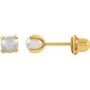 Imitation Pearl Inverness?? Piercing Earrings