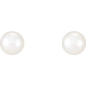 Pearl Stud Earrings - Image 2