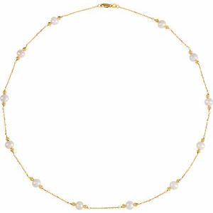 Pearl Station Necklace
