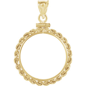 Screw-Top Rope Coin Frame Pendant