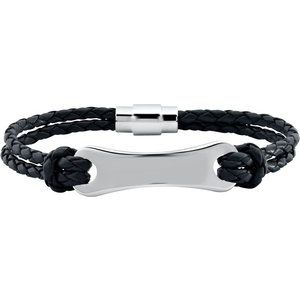 Leather & Stainless Steel Bracelet