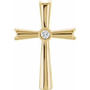 Solitaire Cross Pendant