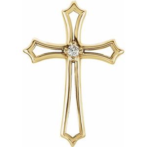 Solitaire Cross Pendant