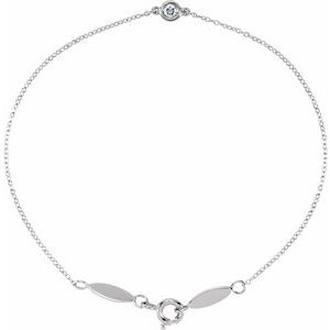 Bezel-Set Link Bracelet
