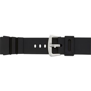 22 mm Black Polyurethane Diver Watch Band