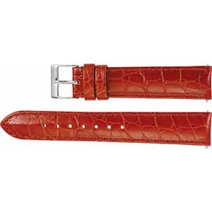 Leather Crocodile Grain Padded Watch Band
