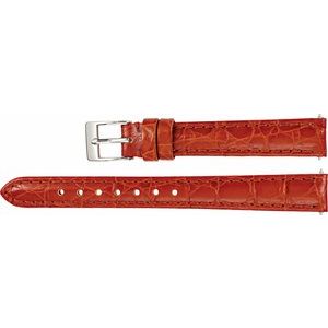 Leather Crocodile Grain Padded Watch Band