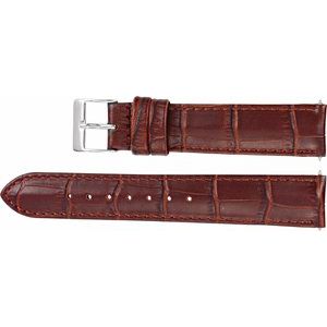 Leather Matte Alligator Grain Padded Watch Band