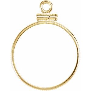 19x1.5 mm Screw-Top Coin Edge Coin Frame Dangle
