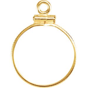 16.5x1.1 mm Screw-Top Coin Edge Coin Frame Dangle