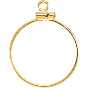 21.5x1.5 mm Screw-Top Coin Edge Coin Frame Dangle