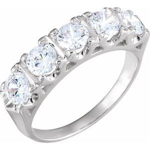 Charles & Colvard Moissanite?? Five-Stone Anniversary Band