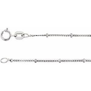 1 mm Beaded Curb Chain